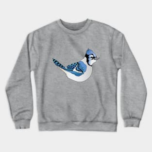 Cute Graphic Blue Jay Bird Crewneck Sweatshirt